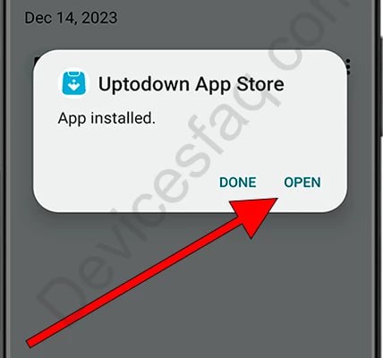 Open   after install